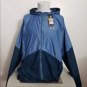 NWT Under Armour Men Windbreak Run Jacket Blue2XL